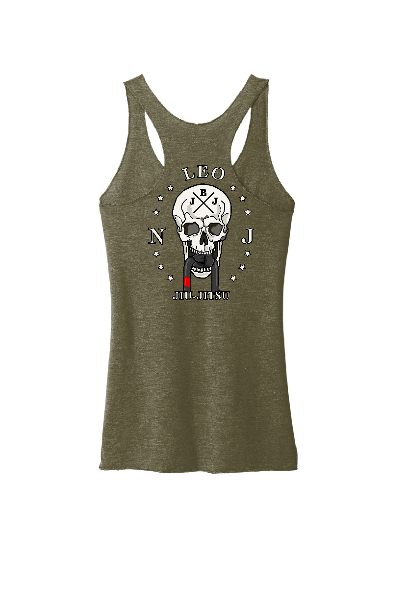 NJLEO- Women's Racerback Tank Top (JUST TRAIN / SKULL)