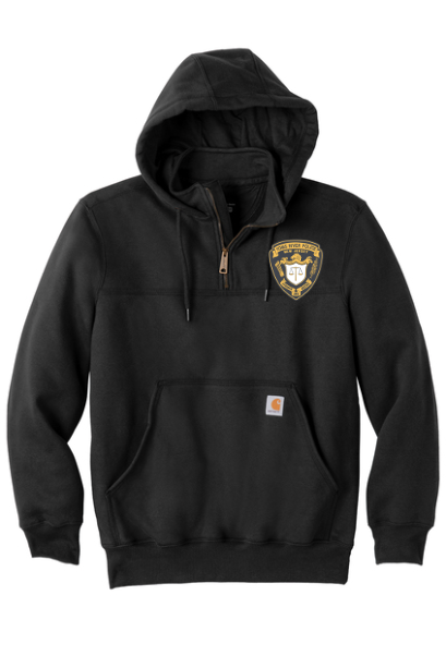 TRP - Carhartt ® Rain Defender ® Paxton Heavyweight Hooded Zip Mock Sweatshirt (POLICE)