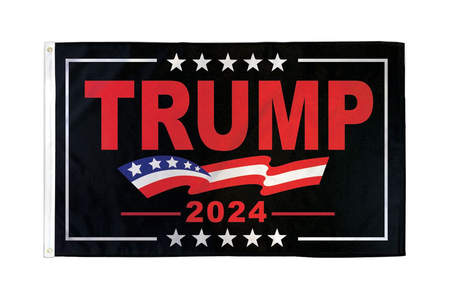 TRUMP - Trump 2024 (Black) Flag 3x5ft Poly