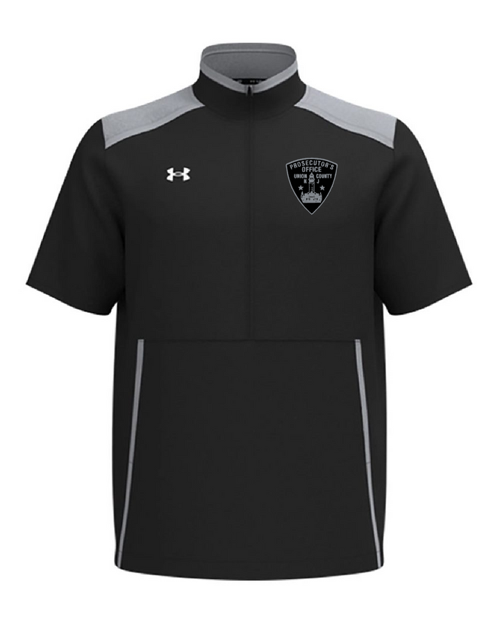 UCPO - Under Armour Men's Motivate 3.0 Short Sleeve Half-Zip (gray subdued shield)