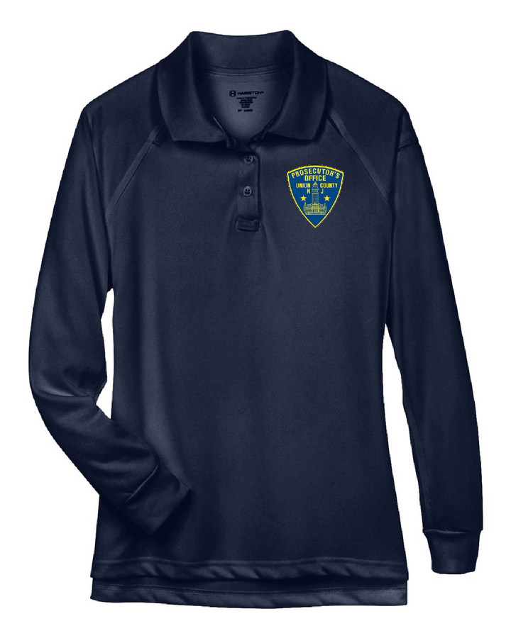 UCPO - Harriton - WOMEN"S Advantage LONG Sleeve Tactical Polo (full color shield)