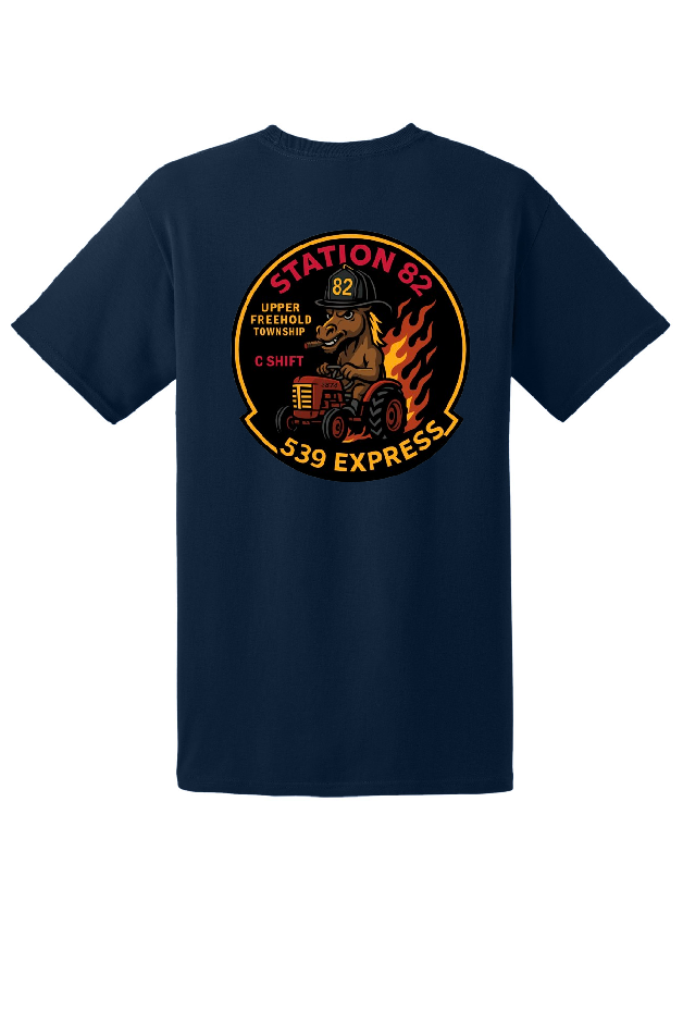UFFD - IAFF LOCAL 3874 - Hanes® - EcoSmart® 50/50 Cotton/Poly T-Shirt (C SHIFT)