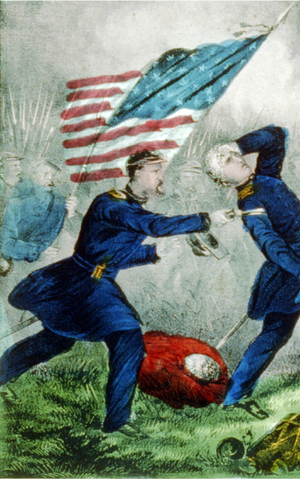 historic battle illustrating why the American flag is displayed backwards on military uniforms
