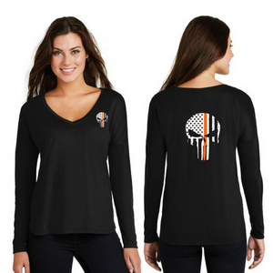 HER DISTRICT MADE® DRAPEY SKULL LONG SLEEVE TEE