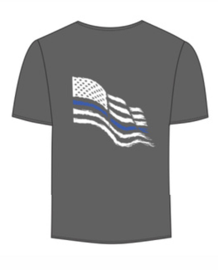 MADE IN USA - Thin Blue Line Flag TriBlend Tee