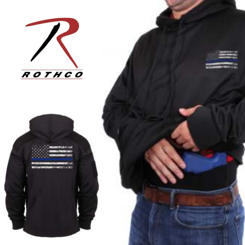 Thin blue line concealed cheap carry hoodie