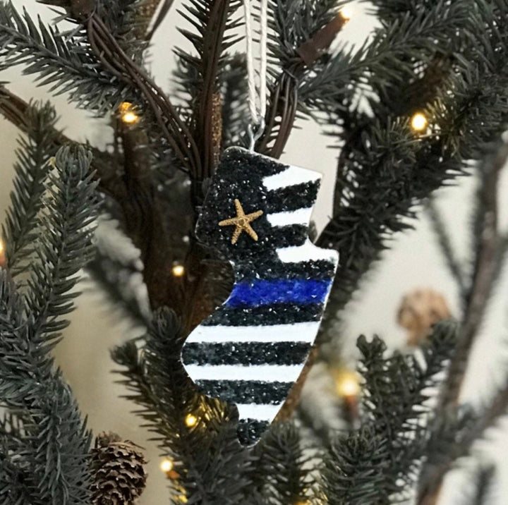 Jersey Pride Thin Blue Line Ornament