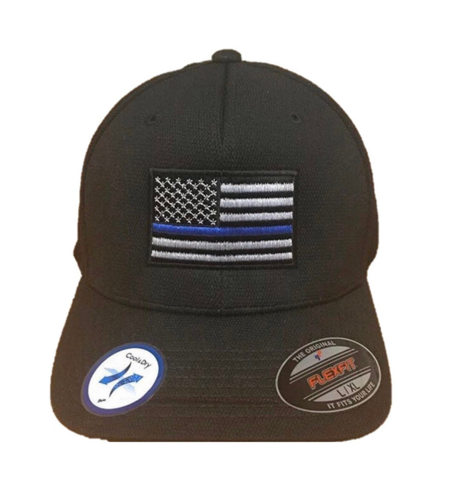 Thin Blue Line Flag Flex Fit Hat