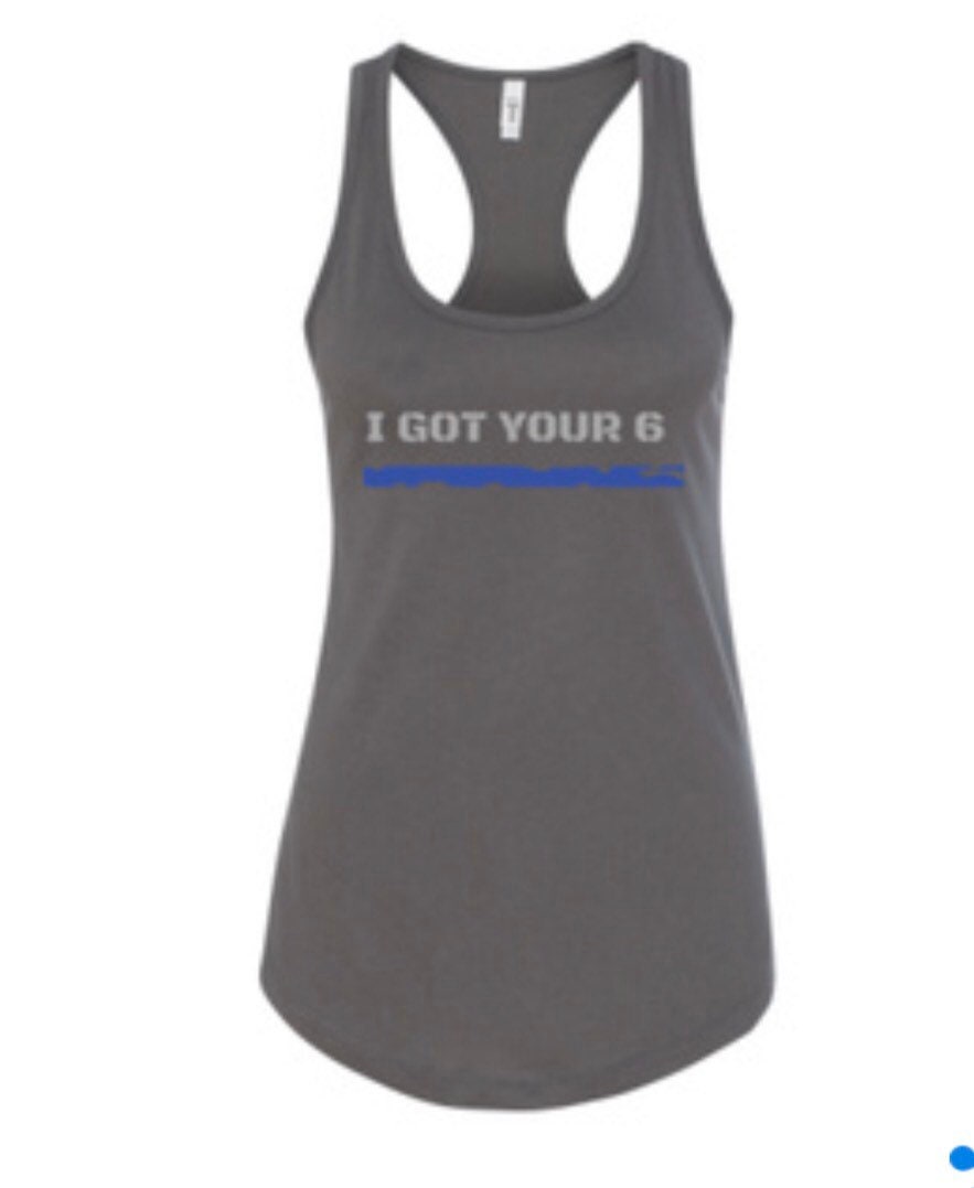 Women’s “I Got Your 6” Racerback Tank