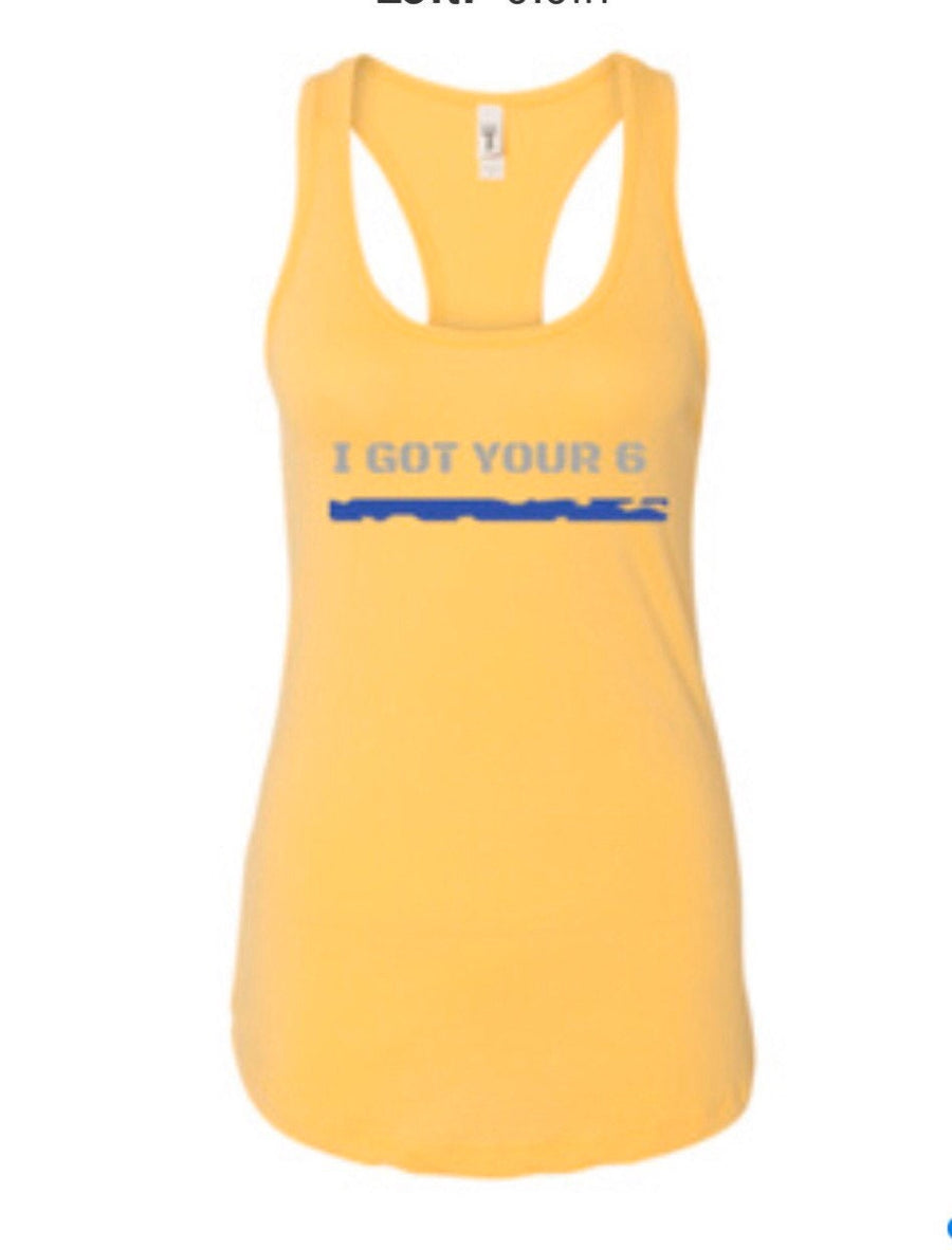 Women’s “I Got Your 6” Racerback Tank