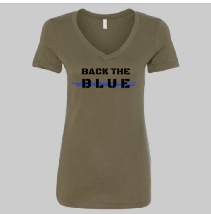 Women’s “Back The Blue” V-Neck