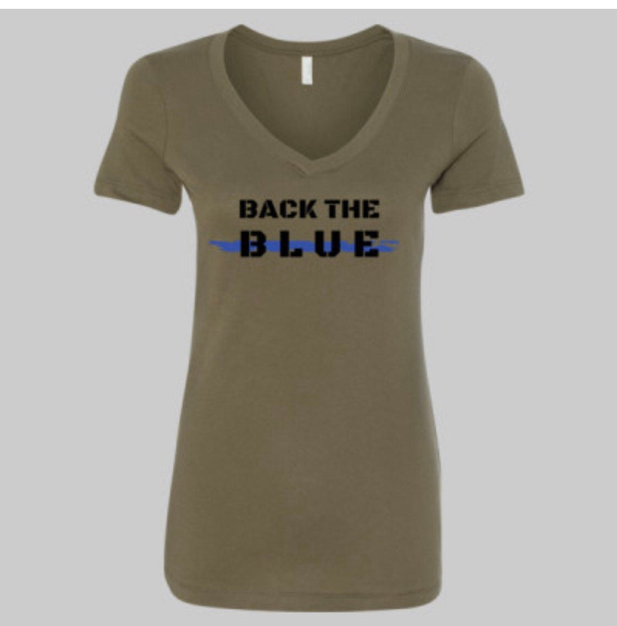 Women’s “Back The Blue” V-Neck
