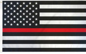 Thin Red Line Flag Polar Fleece 50” x 60” Blanket.