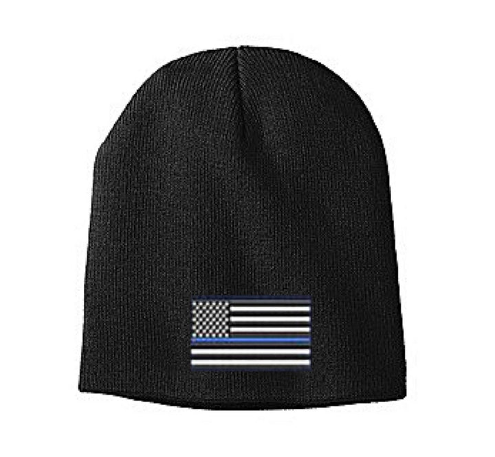 Blue Line Flag / Blue Line Skull Beanie