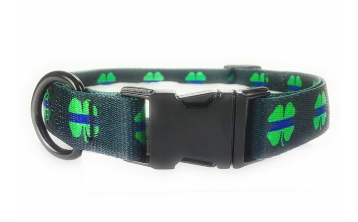 Thin Blue Line Shamrock Dog Collar / Leash