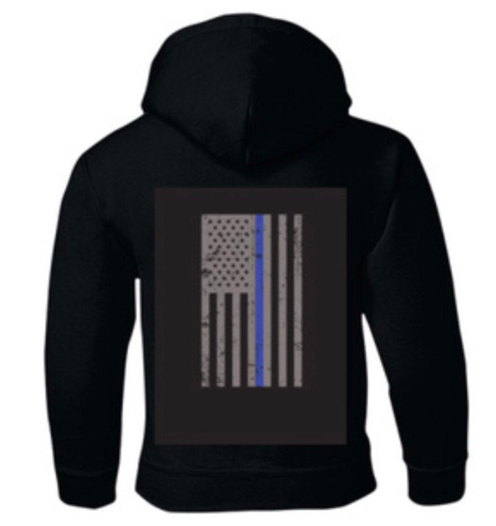 Youth Blue Line Flag Hoodie