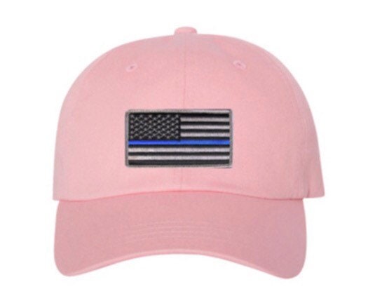 Pink Thin Blue Line Flag Baseball Cap