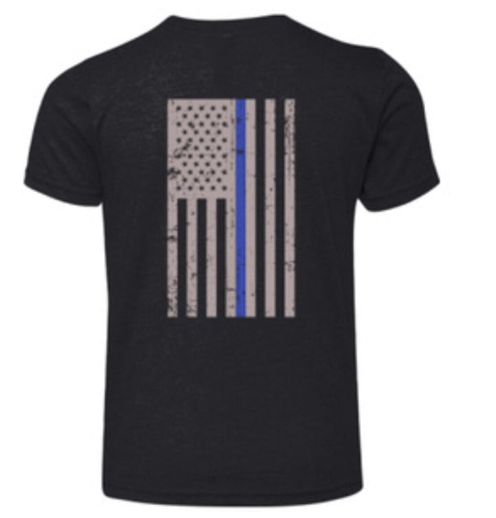 Youth Blue Line Flag Short Sleeve