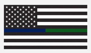 USA Thin Blue / Green Line Flag