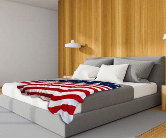 USA Star Spangled Soft Plush 50x60in Blanket