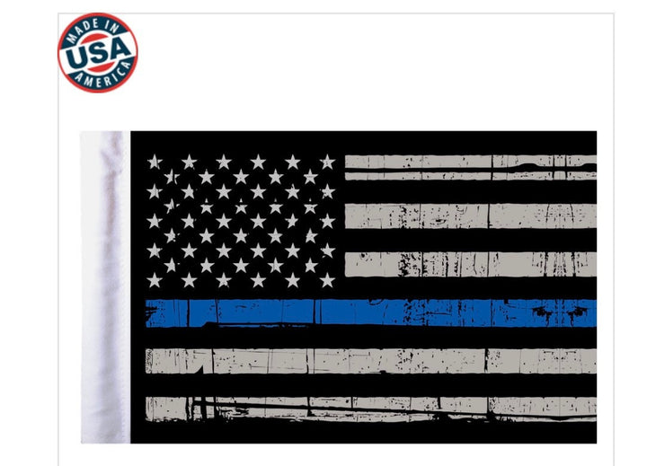 Thin Blue Line Motorcycle Flag “6 x 9”