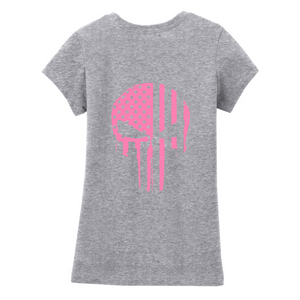 Pink Skull Girls Tee