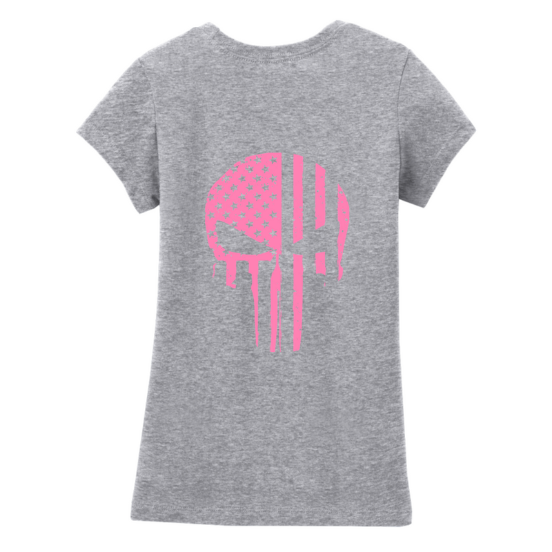 Pink Skull Girls Tee